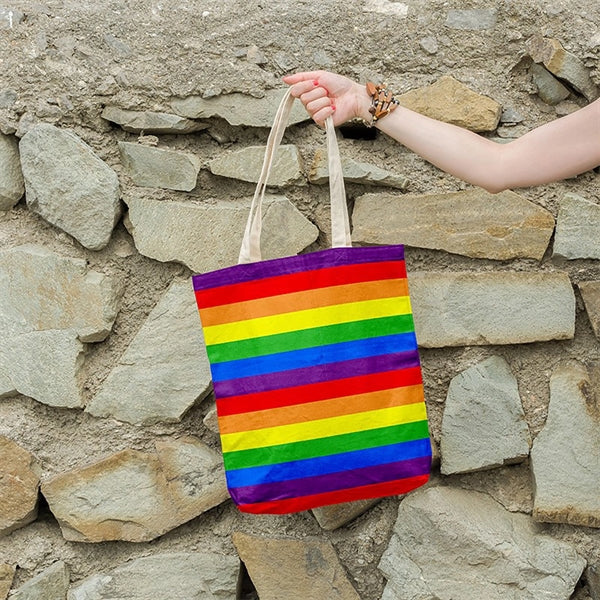 LGBT Rainbow Canvas Tote Bag