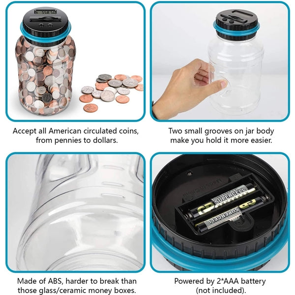 Digital Counting Money Jar Big Piggy Bank