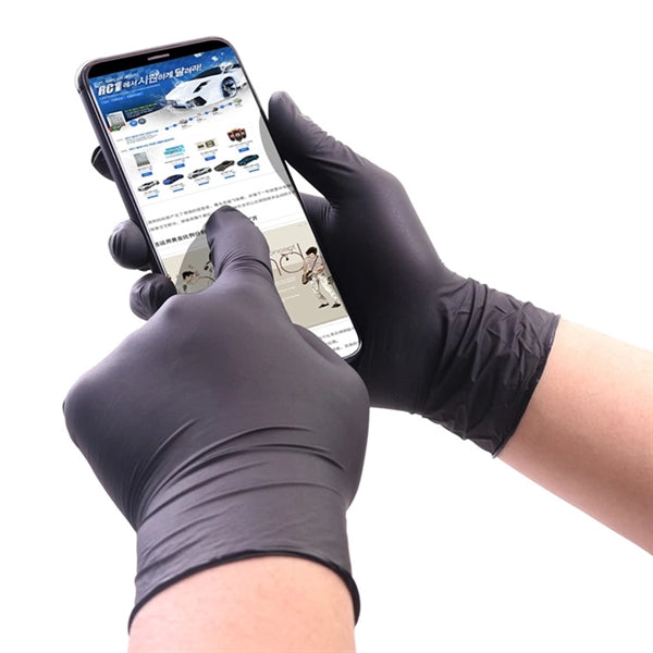 Disposable Black Nitrile Gloves For Household Cleaning
