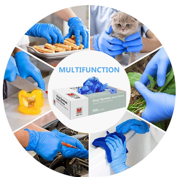 Disposable Blue Nitrile Gloves For Household Cleaning