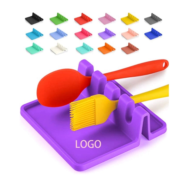 Assorted Color Silicone Utensil Rest