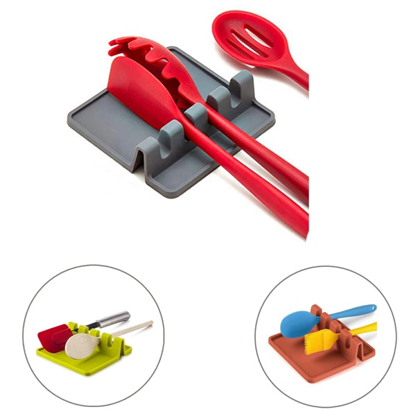 Assorted Color Silicone Utensil Rest