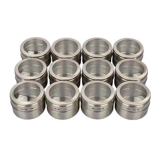Magnetic Stainless Steel Seasoning Jar Salt Pepper Shaker