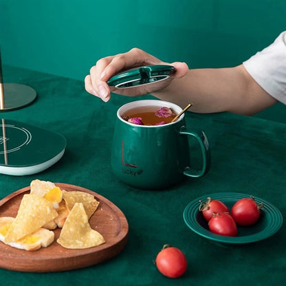 Thermostatic Ceramic Mug & Heating Pad Set