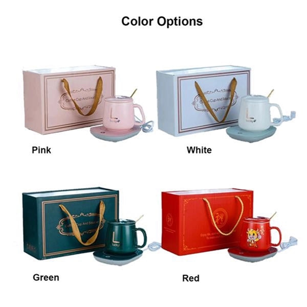 Thermostatic Ceramic Mug & Heating Pad Set