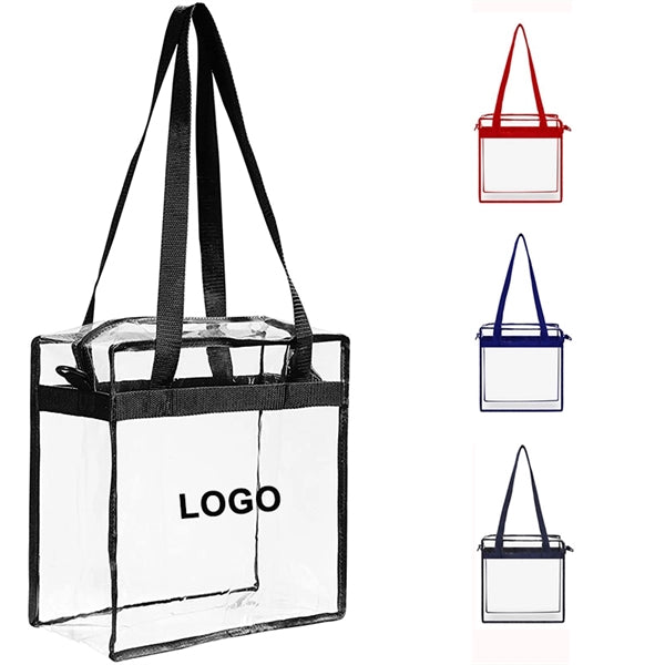 Clear Tote Bag with Zipper Closure
