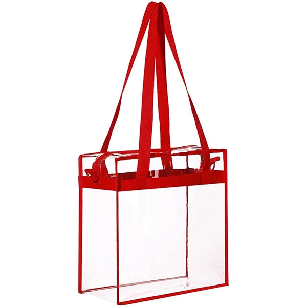 Clear Tote Bag with Zipper Closure