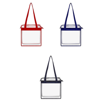 Clear Tote Bag with Zipper Closure