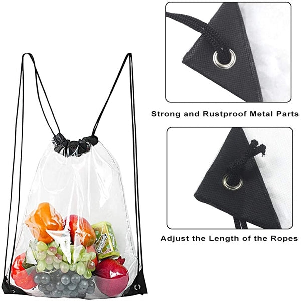 PVC Clear Drawstring Bag