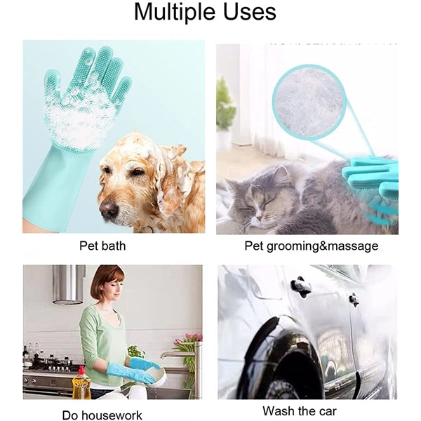 Silicone Pet Bath Gloves
