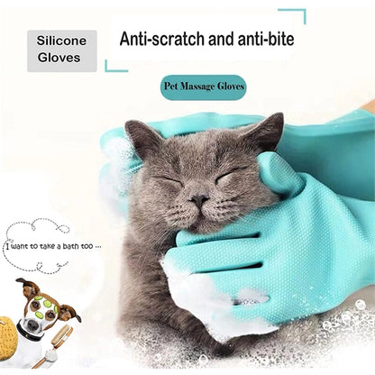 Silicone Pet Bath Gloves