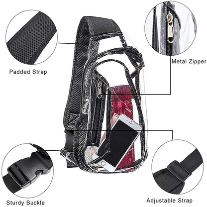 Transparent Crossbody Shoulder Backpack