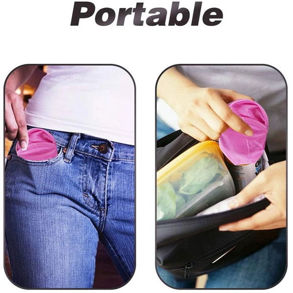 Foldable Flying Disc Pocket Fan With Bag