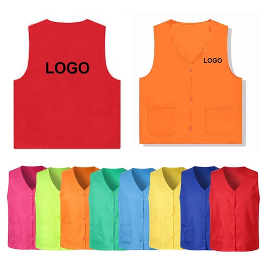 Uniform 2-Pocket Unisex Promotion Volunteer Vest