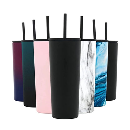 Classic Insulated Tumbler With Straw