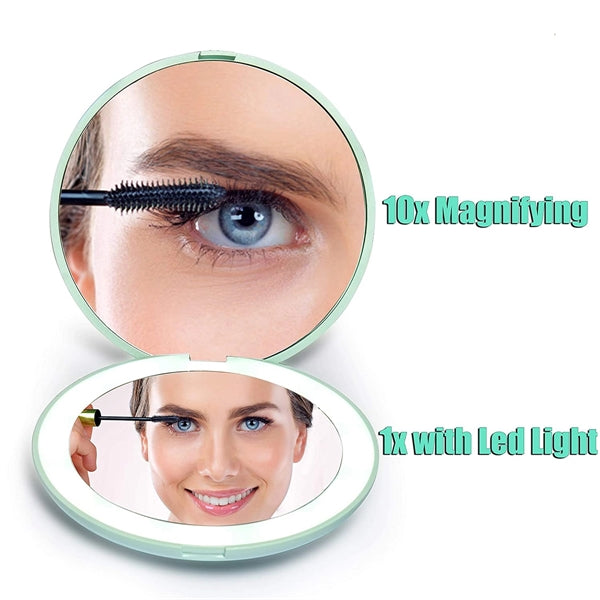 Rechargeable Led Travel Makeup Mirror