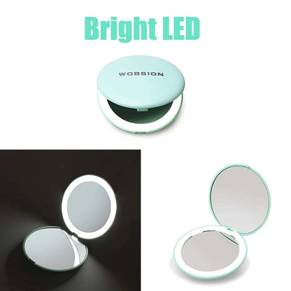 Rechargeable Led Travel Makeup Mirror
