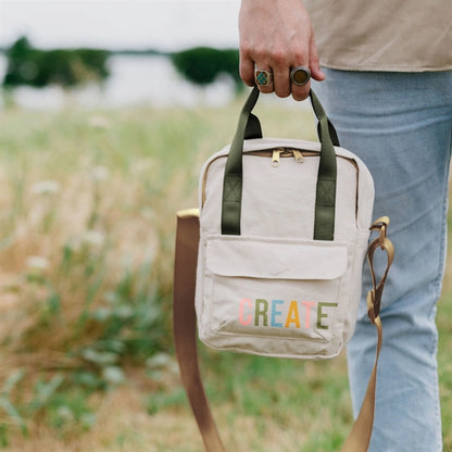 Mini Backpack Crossbody- Canvas-Denim