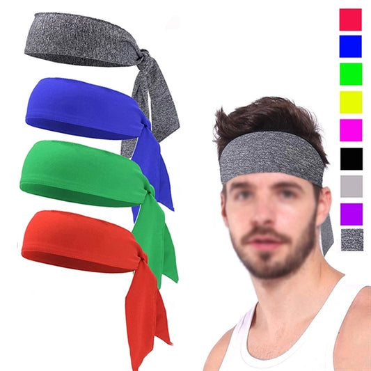 Tennis Sweatband Headband Dry Head Tie Hair Band