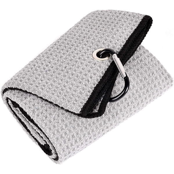 Golf Towel With Heavy Duty Carabiner Clip