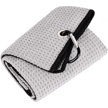 Golf Towel With Heavy Duty Carabiner Clip