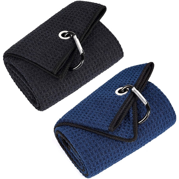 Golf Towel With Heavy Duty Carabiner Clip