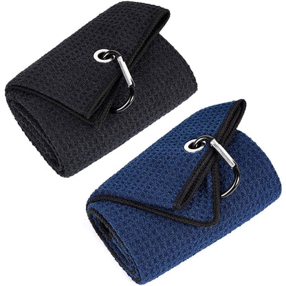 Golf Towel With Heavy Duty Carabiner Clip