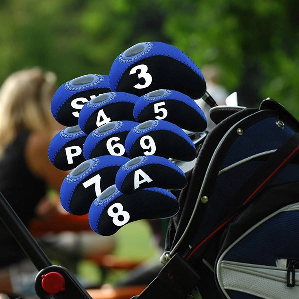 Golf Club Iron Head Covers 12Pcs Set With Top Window