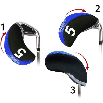 Golf Club Iron Head Covers 12Pcs Set With Top Window