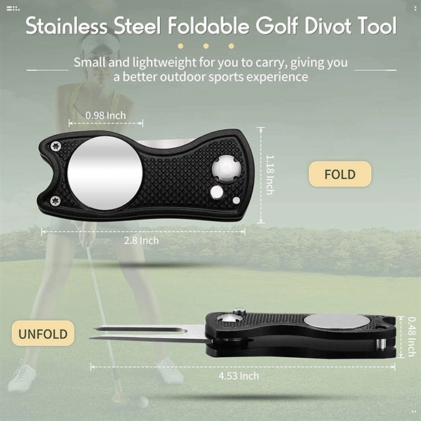 Foldable Magnetic Golf Divot Tool