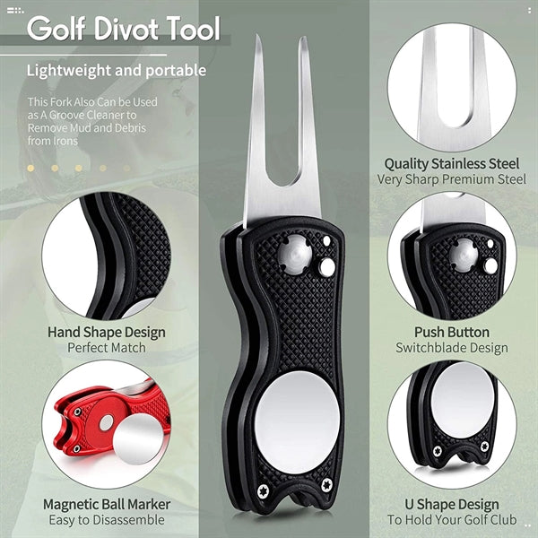 Foldable Magnetic Golf Divot Tool