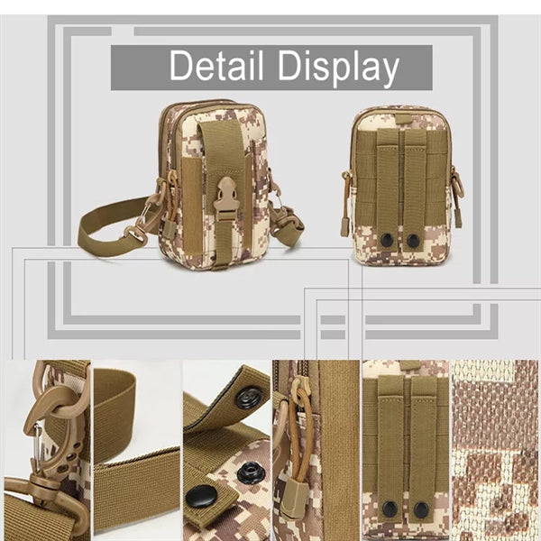 2 In 1 Tactical Waist Pouch with Shoulder Strap