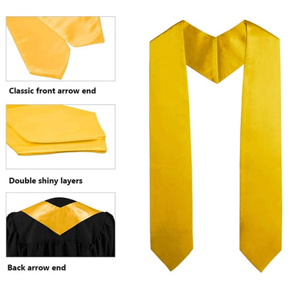 Unisex Adult Plain Graduation Stole Sash 72"