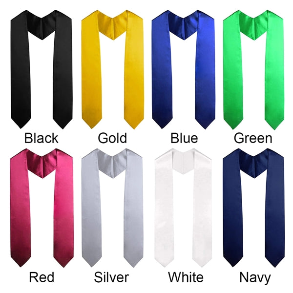 Unisex Adult Plain Graduation Stole Sash 72"