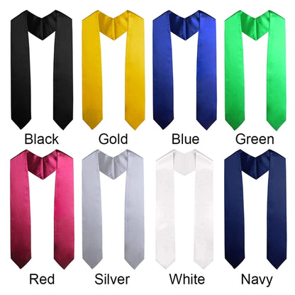 Unisex Adult Plain Graduation Stole Sash 72"