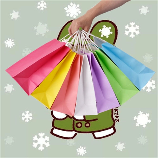 Plain Medium Paper Bags with Handles Bulk