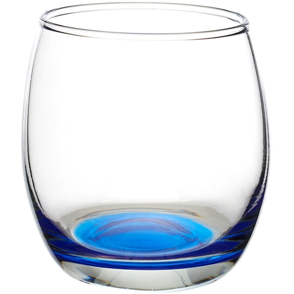 11.5 oz. Mikonos Cobalt Blue Stemless Glasses W/ Custom Logo