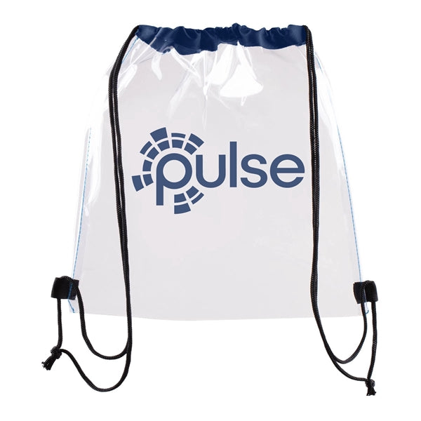 Vinyl Clear Waterproof Stadium Drawstring Gym&Sport Backpack