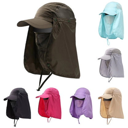 Unisex Summer Sun Bucket Hat With Neck Flap