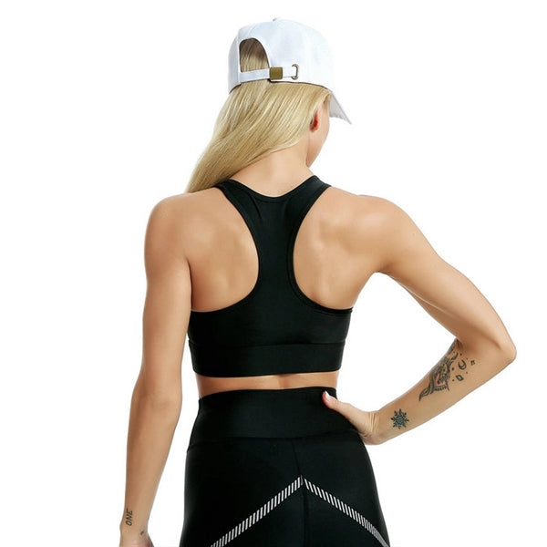 2 Piece Ribbed Crop Tank High Waist Yoga Outfit Workout Set