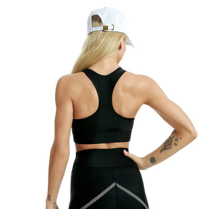 2 Piece Ribbed Crop Tank High Waist Yoga Outfit Workout Set