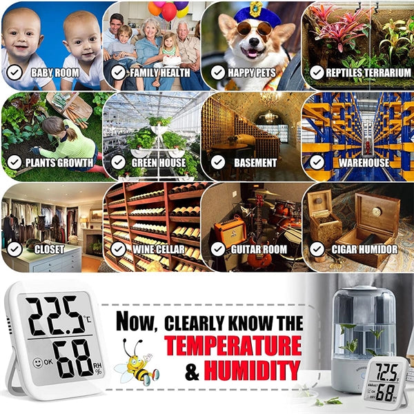 Digital Thermometer Humidity Gauge