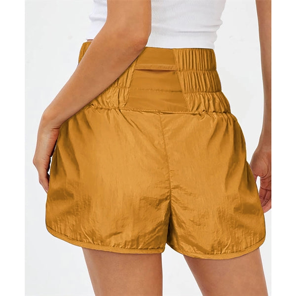 Women Elastic High Waist Sports Shorts