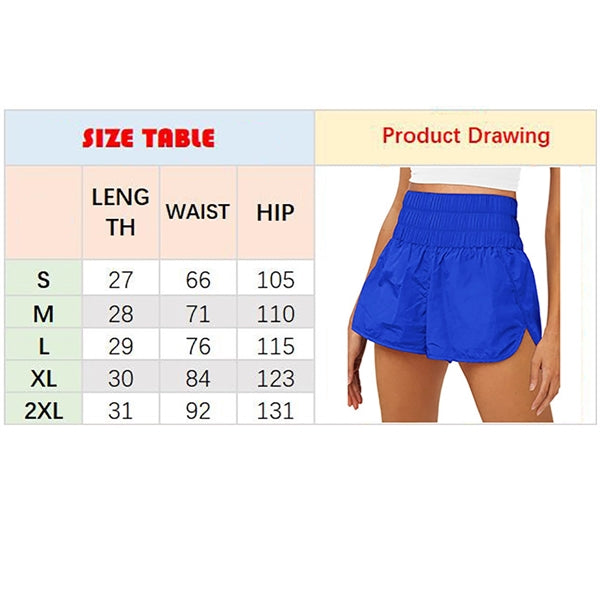 Women Elastic High Waist Sports Shorts