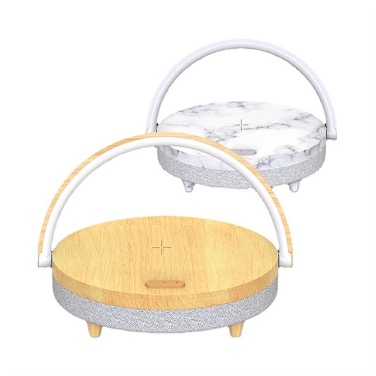 Led Night Light Bluetooth Speaker With Wireless Charger