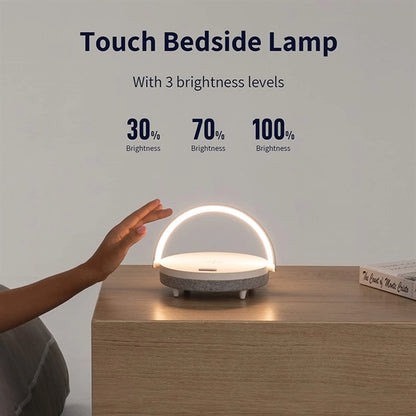 Led Night Light Bluetooth Speaker With Wireless Charger
