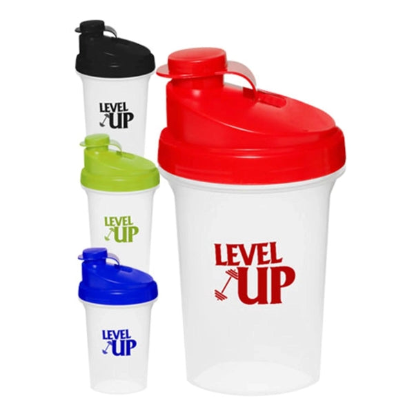 16 oz. Plastic Shaker Bottles w/ Custom Logo & Snap Lid