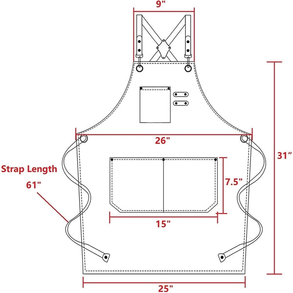 Chef Apron For Men Women With Large Pocket