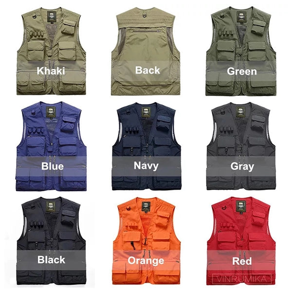 Multifunctional Photography Fishing Vest W/ Multi Pockets