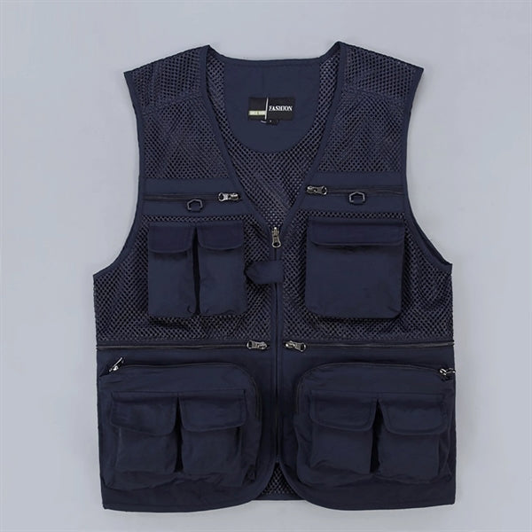 Multifunctional Outdoor Work Fishing Photo Vest W/ Pockets